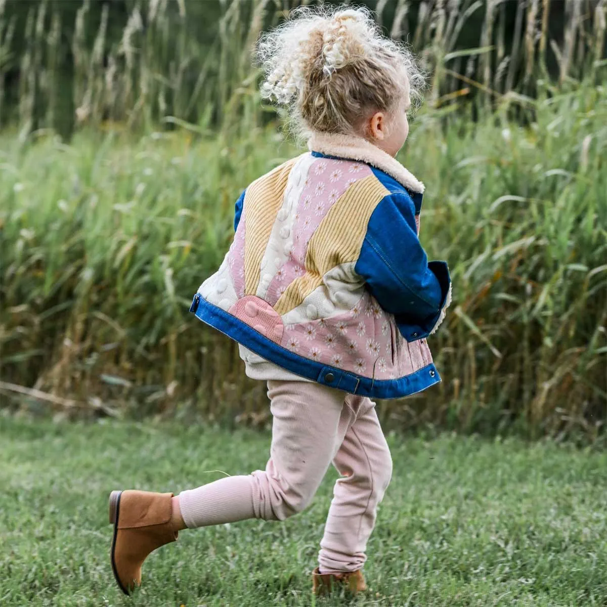 oh baby! Quilted Sunrise Denim Jacket with Snowdrift Lining - Multi Color