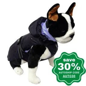 One for Pets - All-Weather Dog Coat with Removable Fleece - Navy - 29"