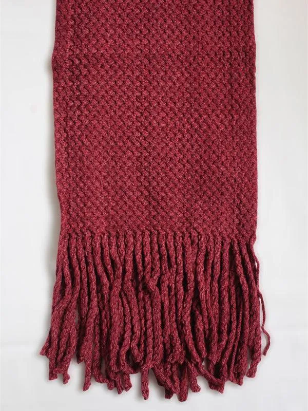 One Friday Burgundy Solid Muffler