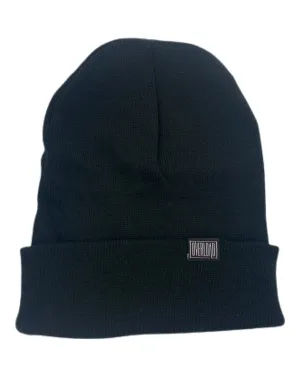 Overload Clip Tag Jersey Lined Beanie - Black