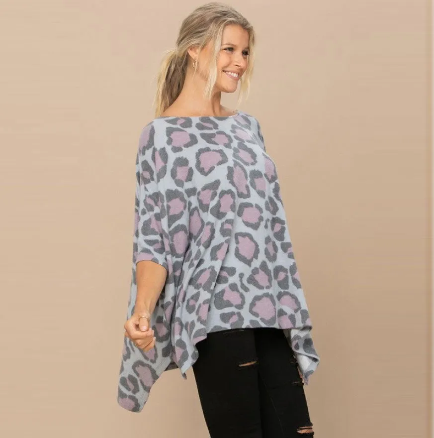 Oversize Bold Prints Knit Tunic