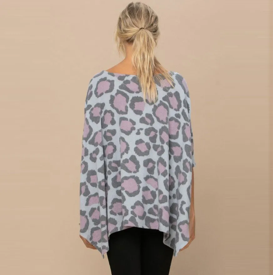 Oversize Bold Prints Knit Tunic