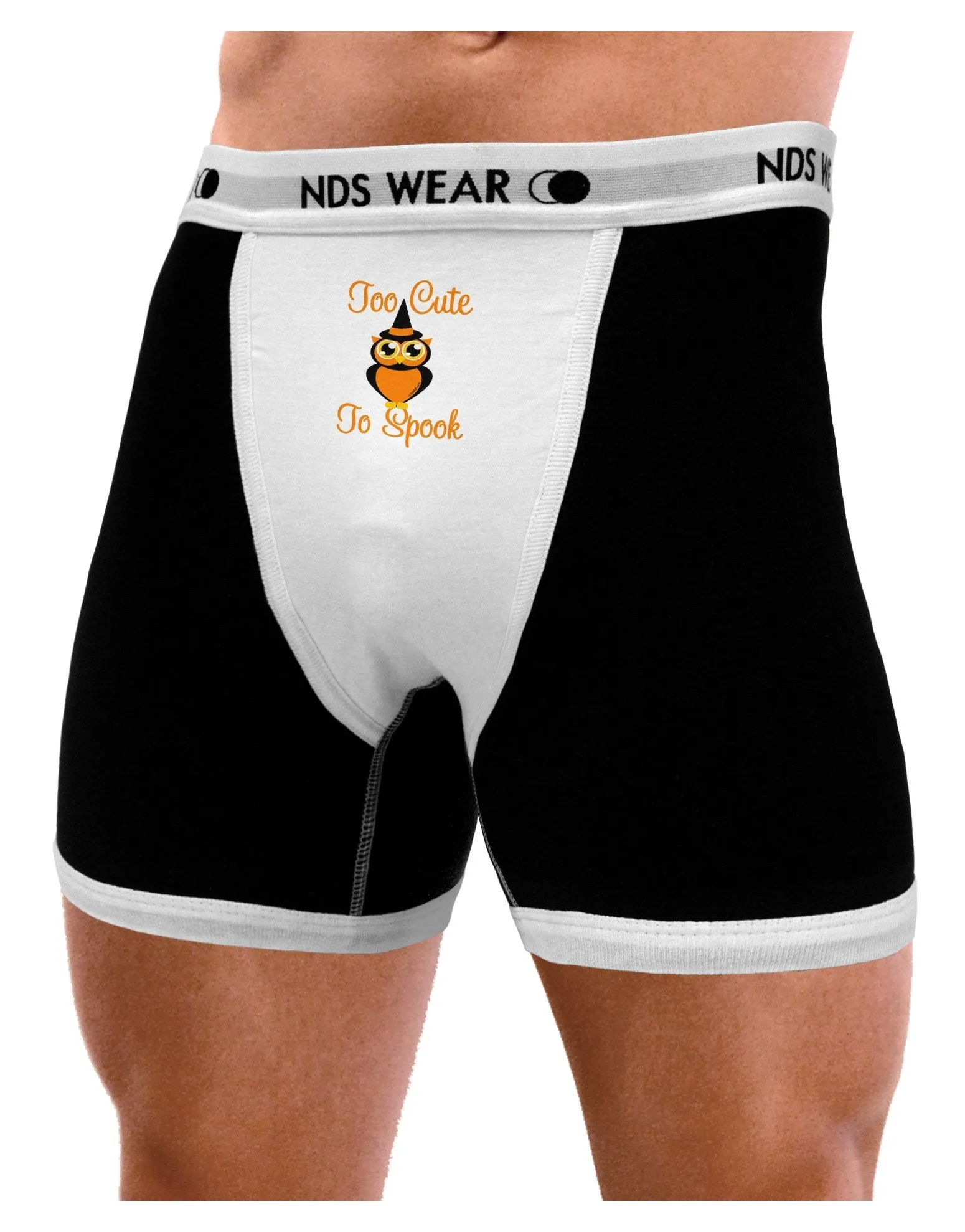 Owl Too Cute Orange Mens Boxer Brief Underwear