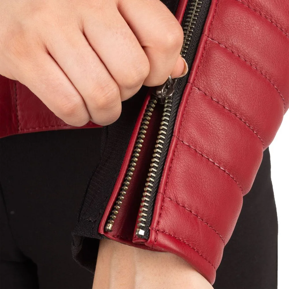 Oxford Radley Ladies Leather Jacket Red