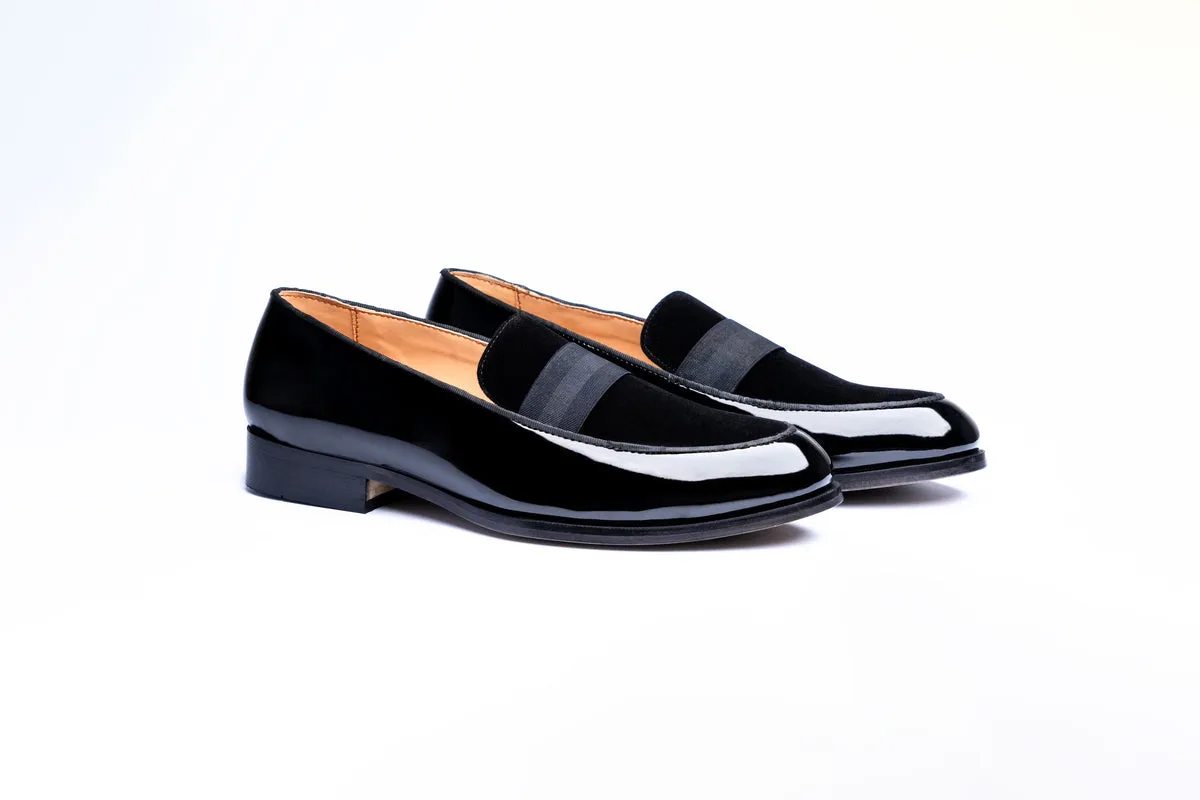 PATENT SLIP-ONS - BLACK