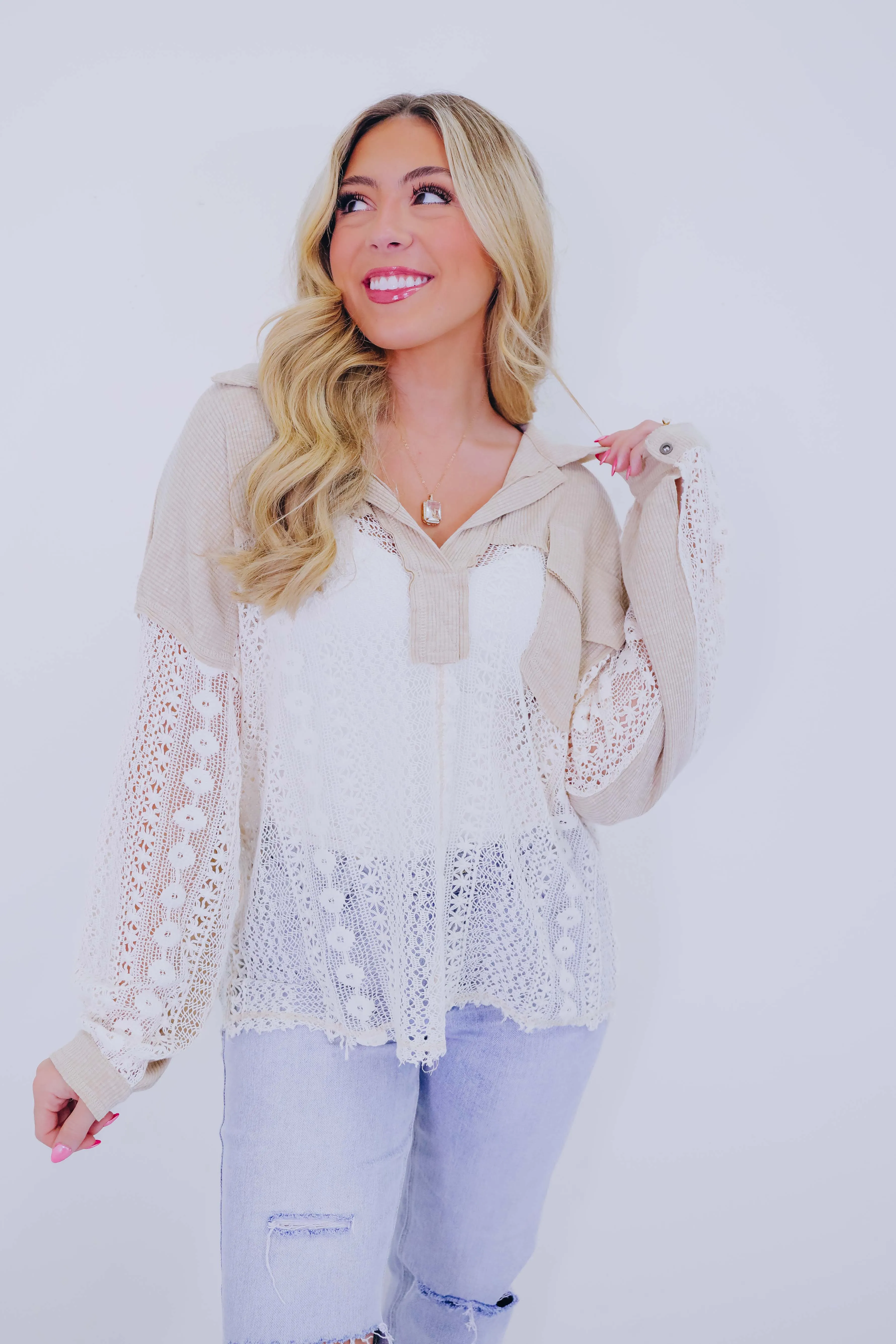 Peek-A-Boo Lace Top - 6 Colors