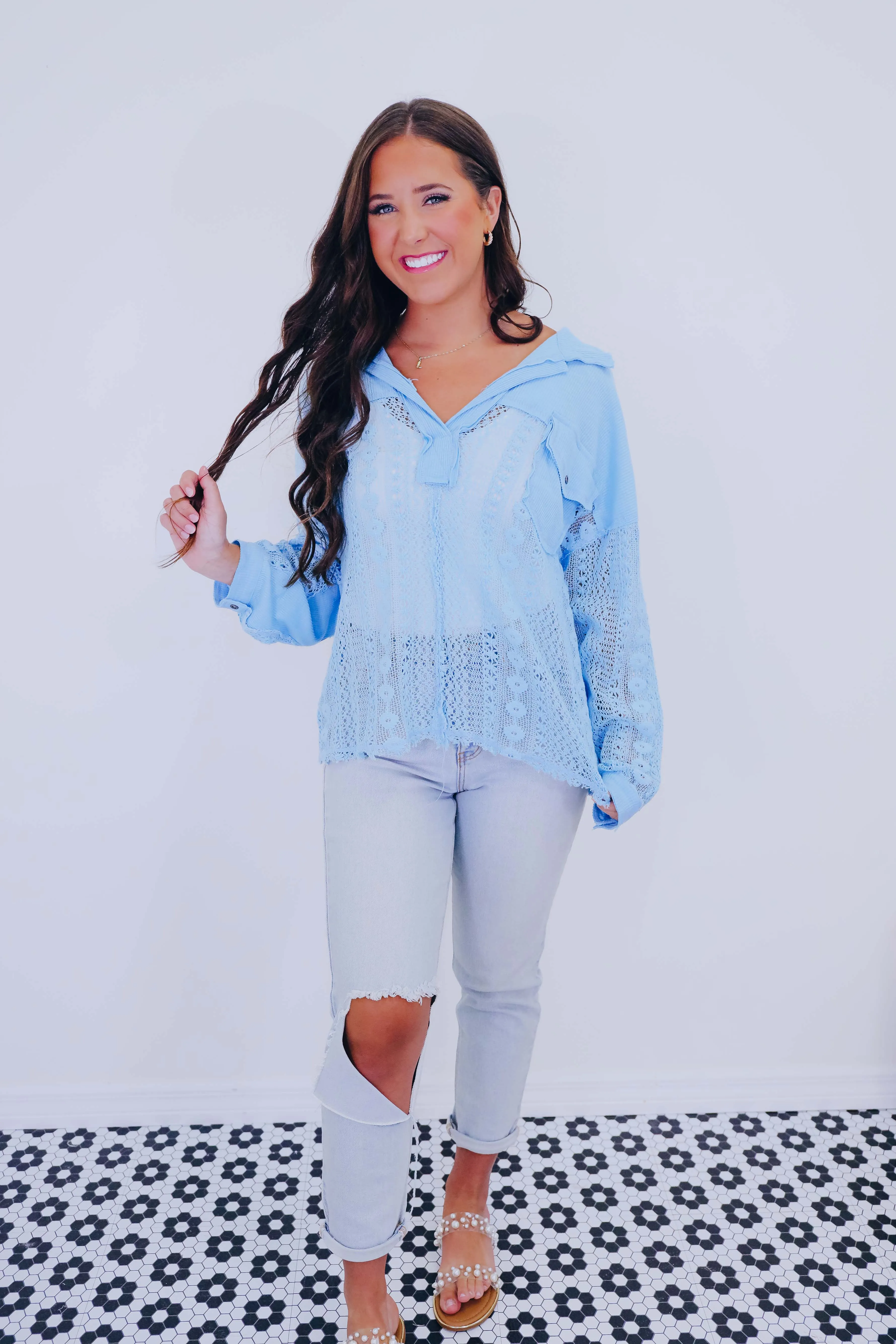 Peek-A-Boo Lace Top - 6 Colors