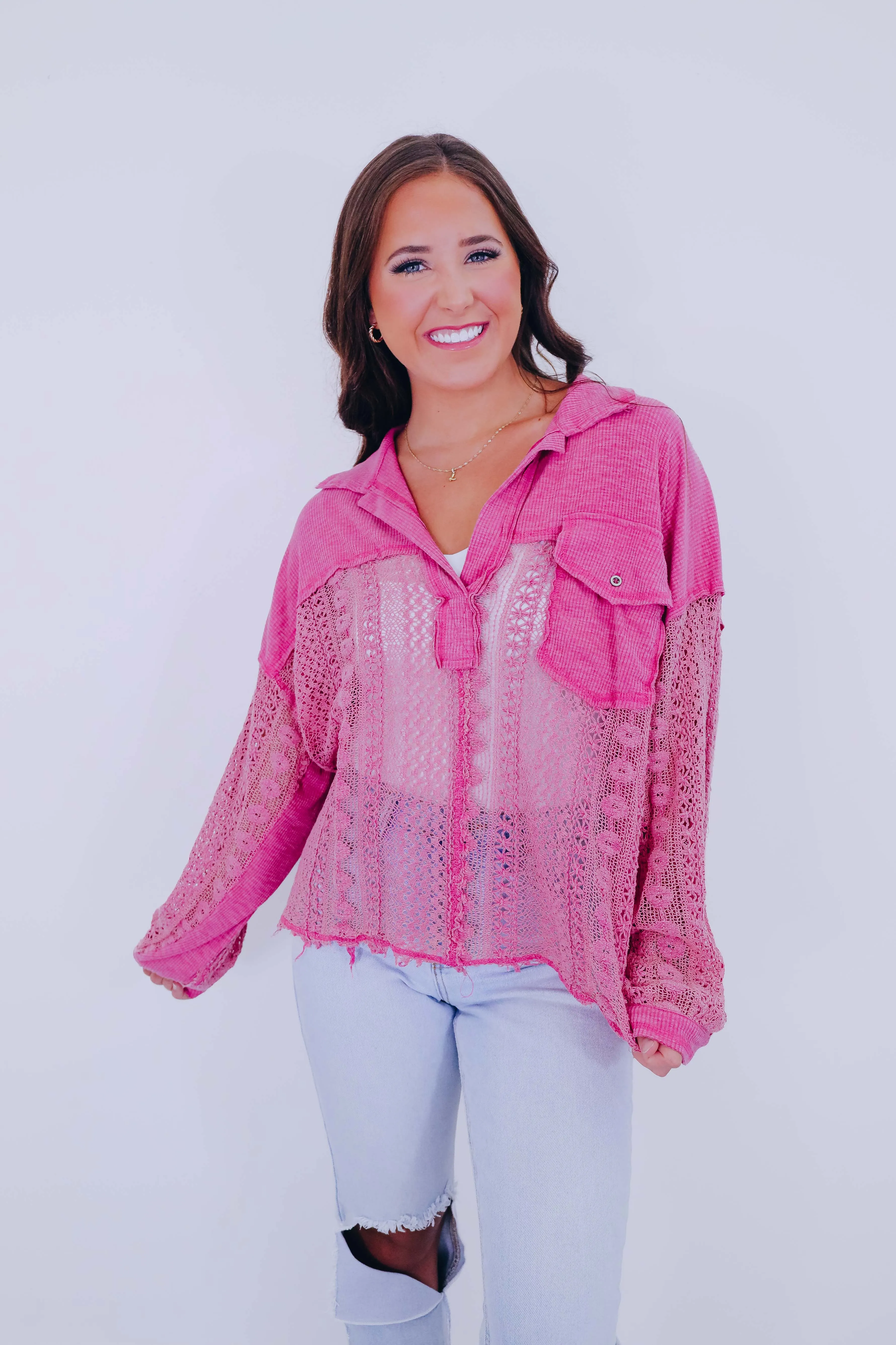 Peek-A-Boo Lace Top - 6 Colors