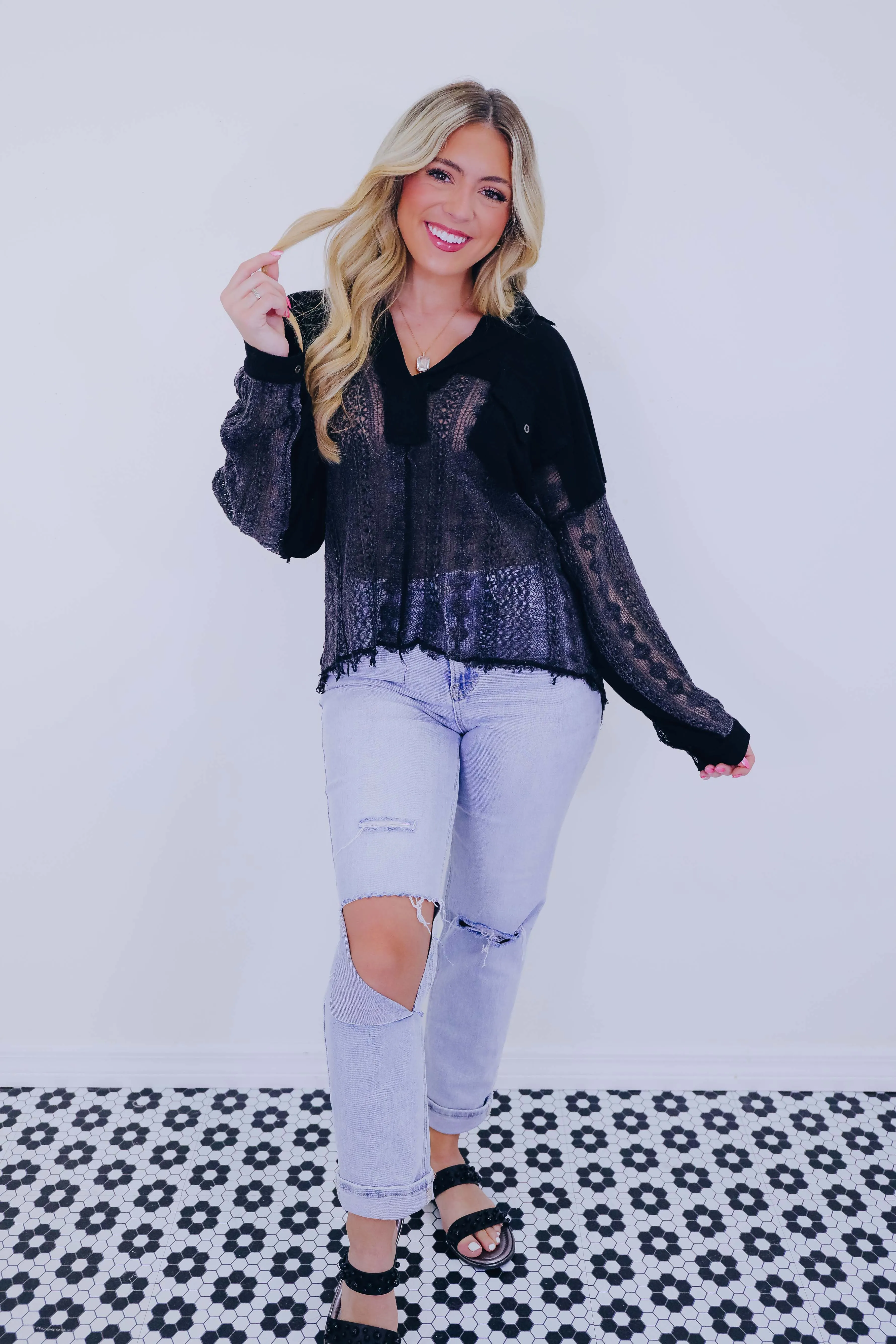 Peek-A-Boo Lace Top - 6 Colors