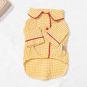 Pet Clothes Cat Clothing Plaid Pajamas Party