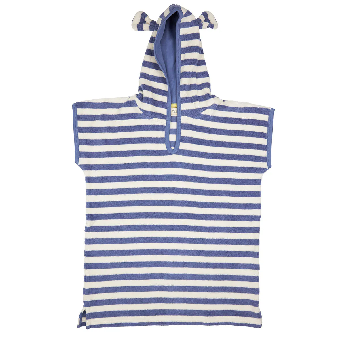 Pigeon Organics -  Blue and white stripe towelling poncho