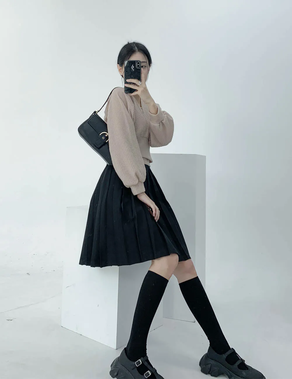 Pleated Midi Skirt CN17