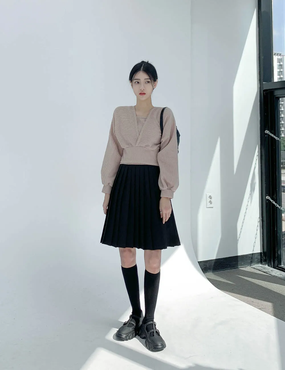 Pleated Midi Skirt CN17