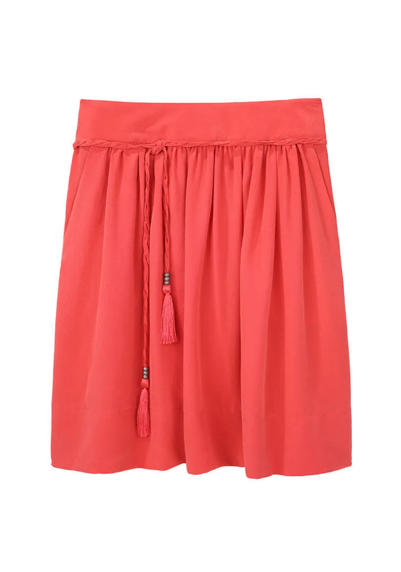 Pleated Tassel Skirt