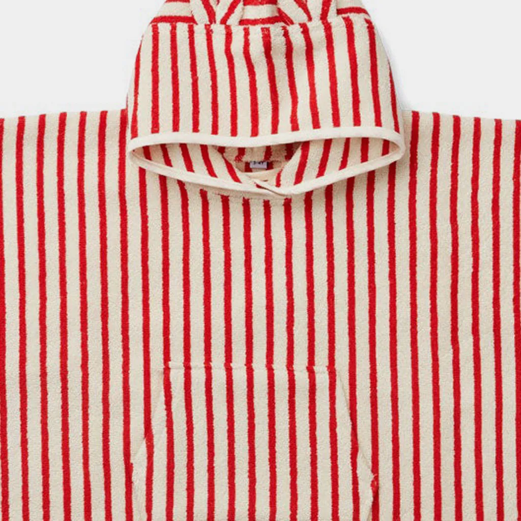 Poncho Izzi Red Stripe