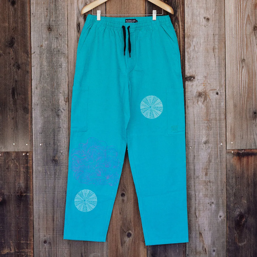 QL x Lonely Palm Pocket Pant - Teal - Large