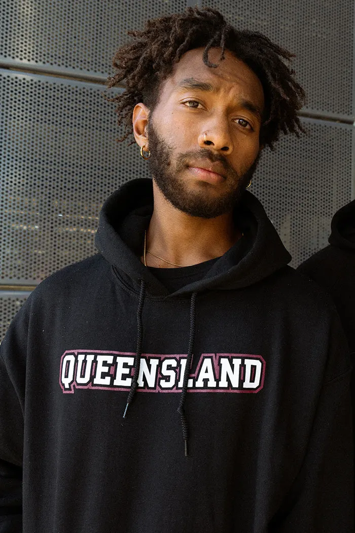 QLD Tribute Black Premium Cotton Blend Unisex Hoodie