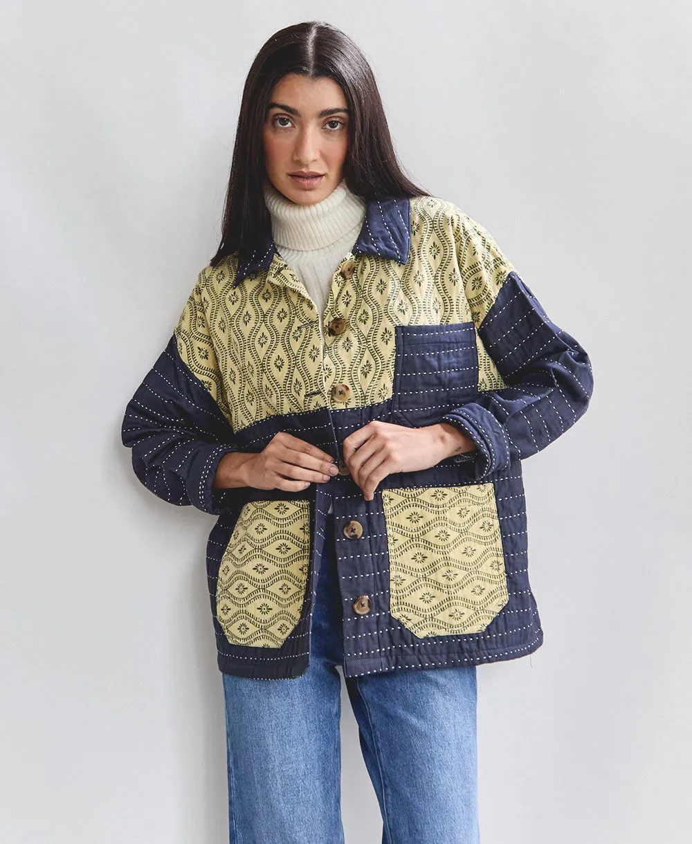 Quilted Chore Jacket - Navy - No. 240522 - Extra Large