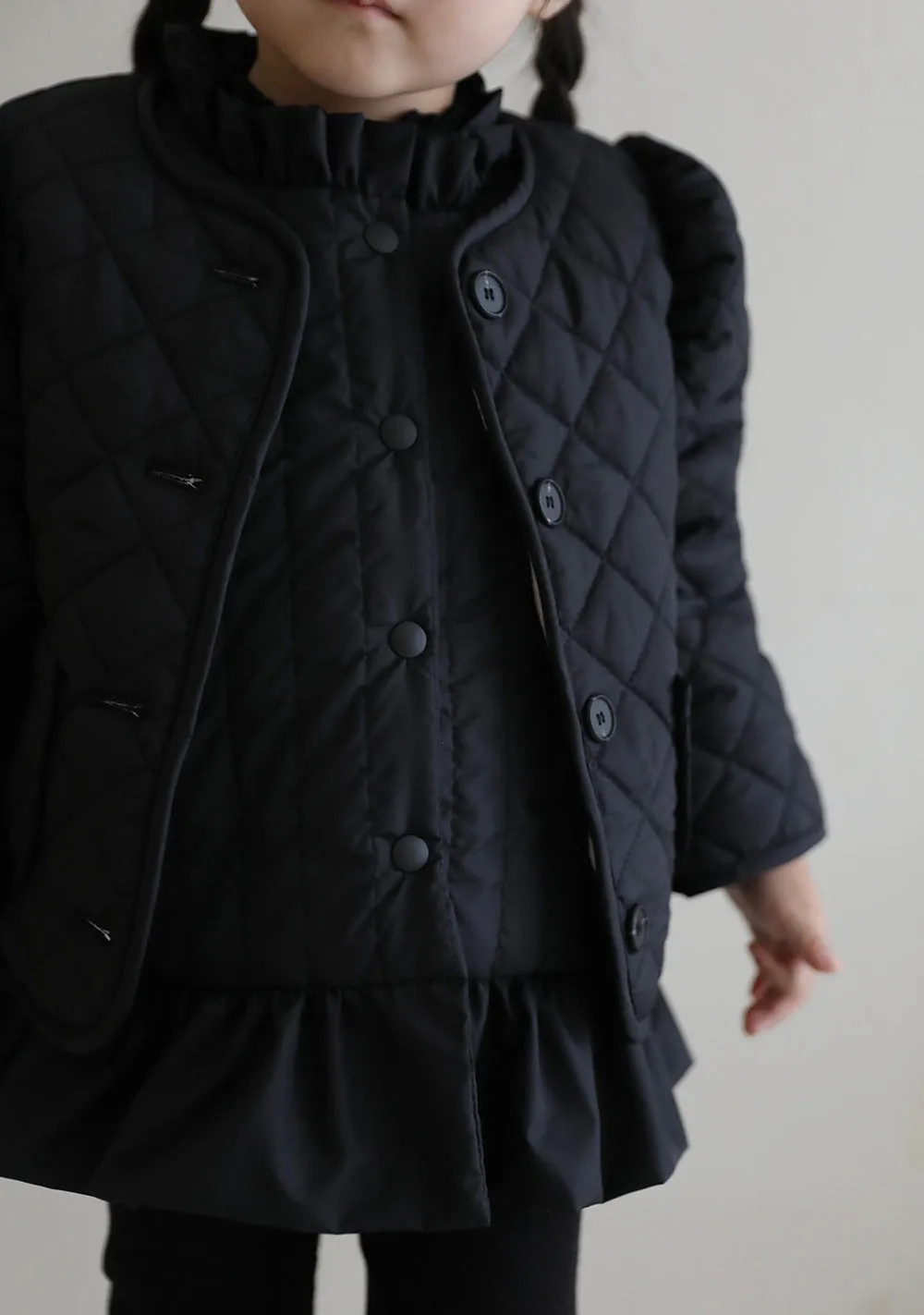 Quilted Puff Jacket _ Black