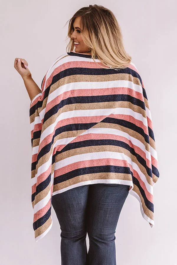 Radiating Warmth Chenille Poncho  Curves