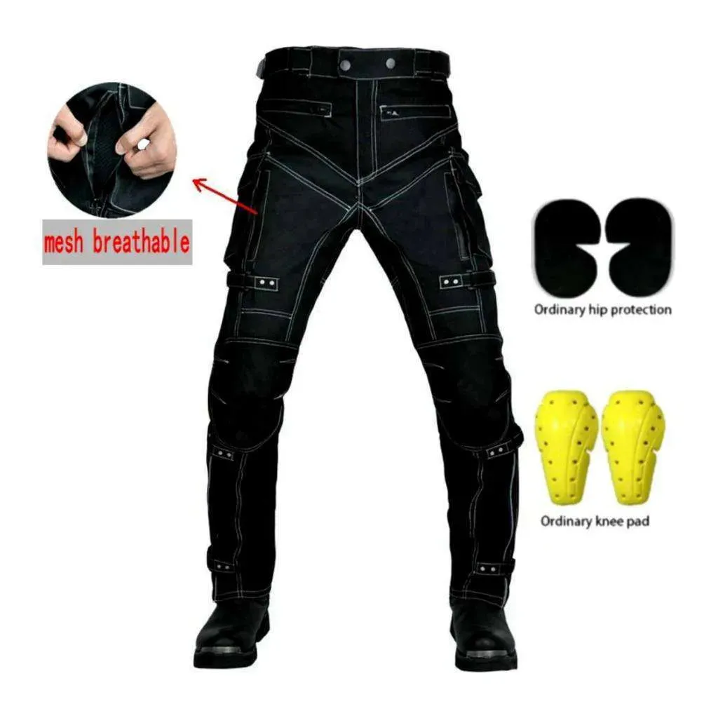 Reflective safely biker denim pants