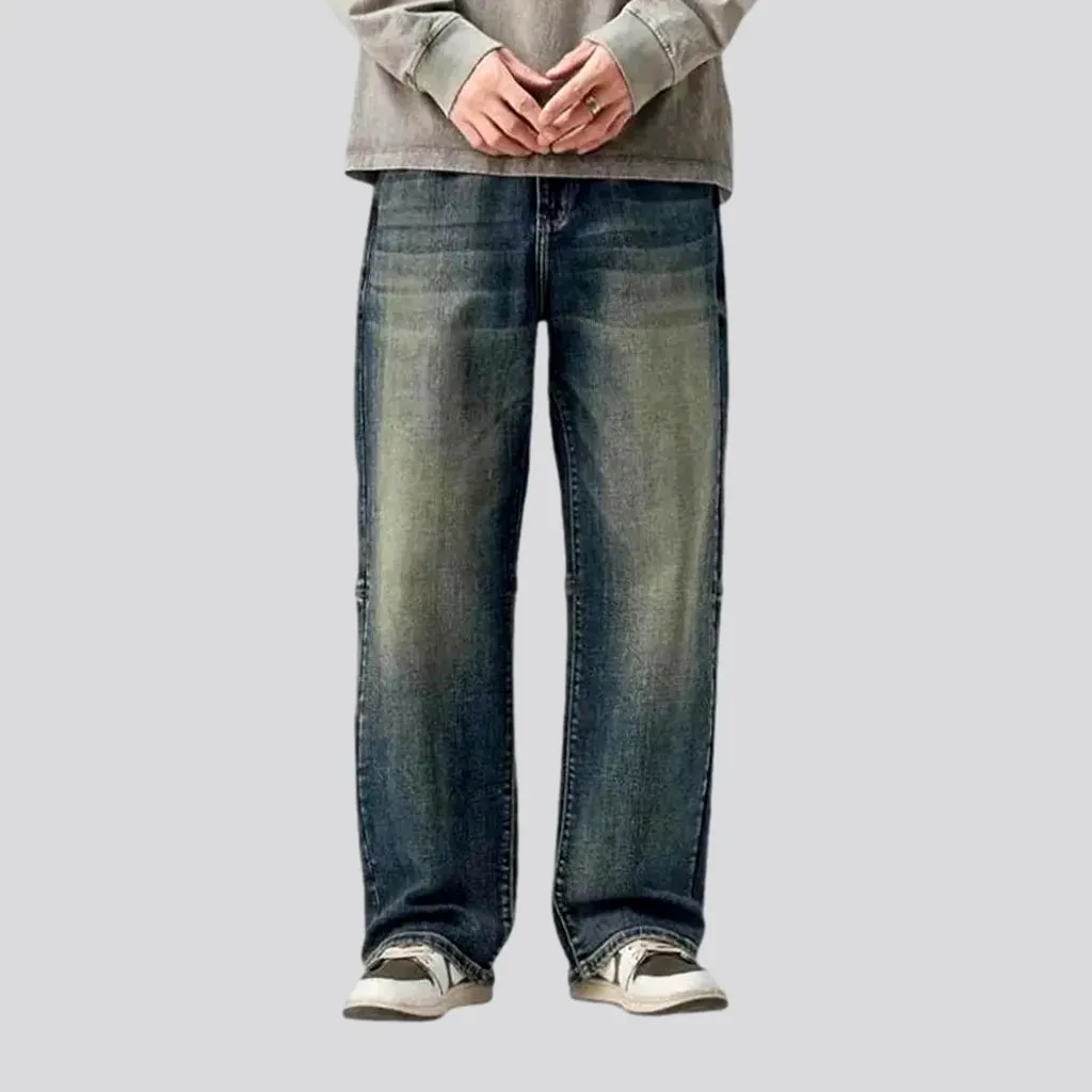 Retro baggy style men's jeans