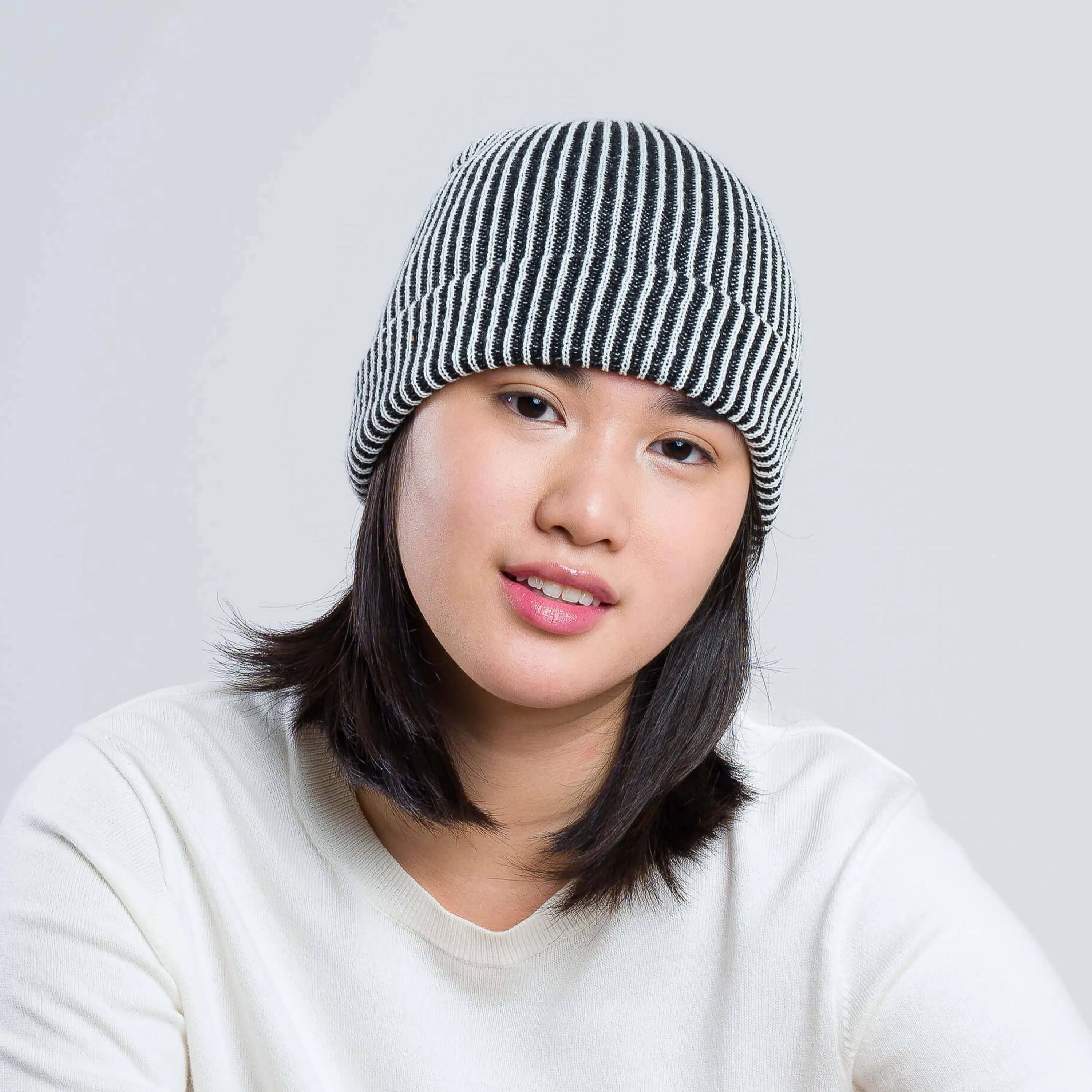 Rib Knit Beanie - Teal Lilac