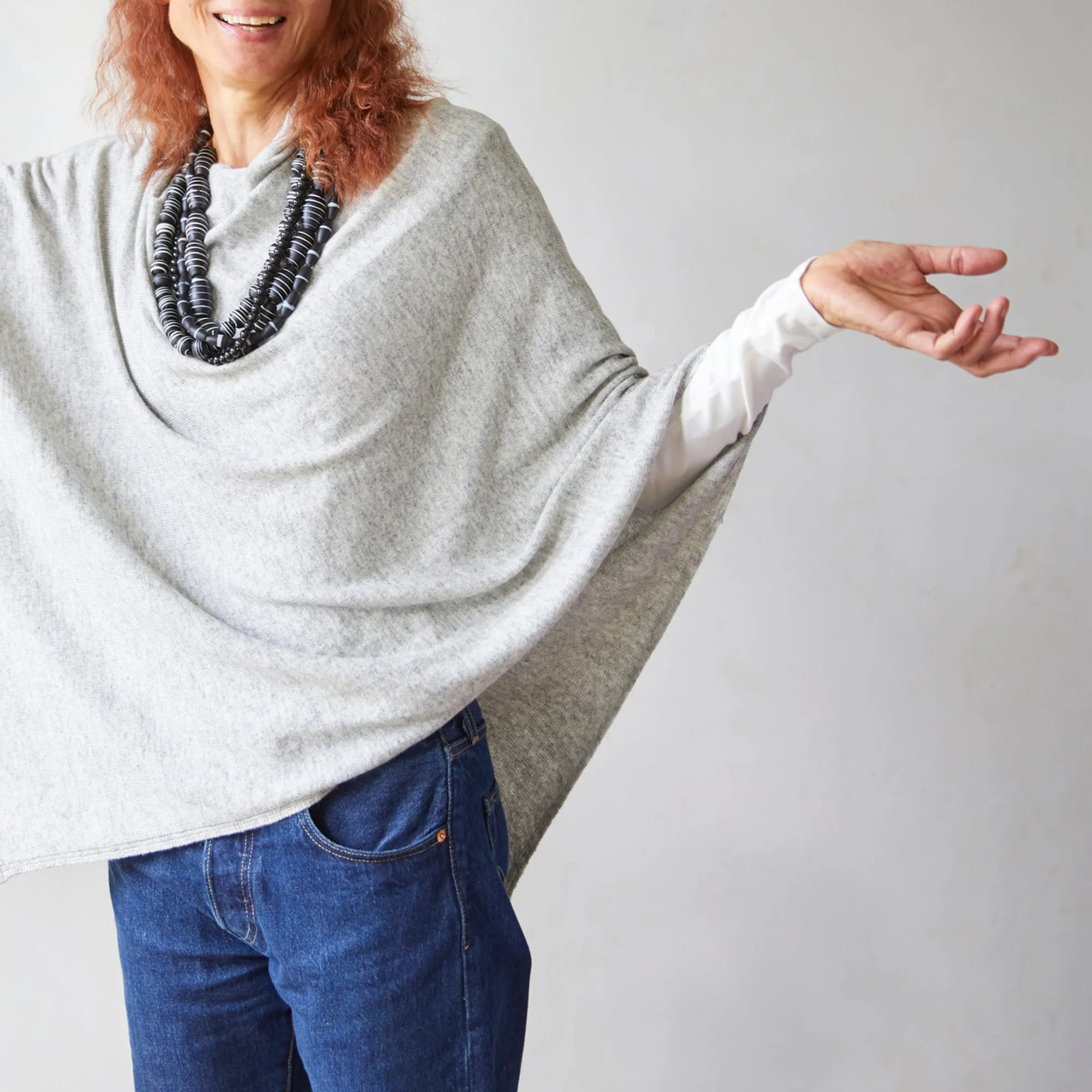 RISI Luxury Soft Fine Knit Merino Cowl Poncho