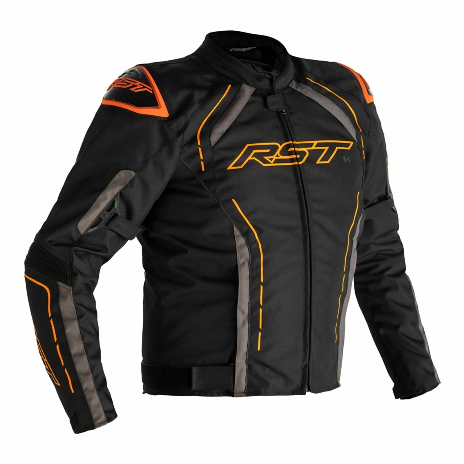 RST S1 Textile Waterproof Motorcycle Jacket - Black/Grey/Orange