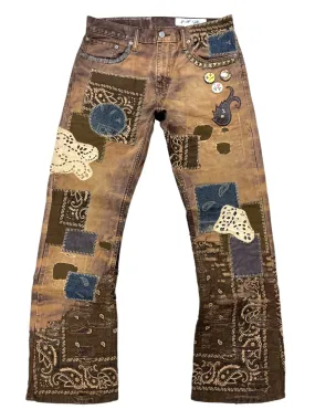 Rustic Patchwork Pants- 32