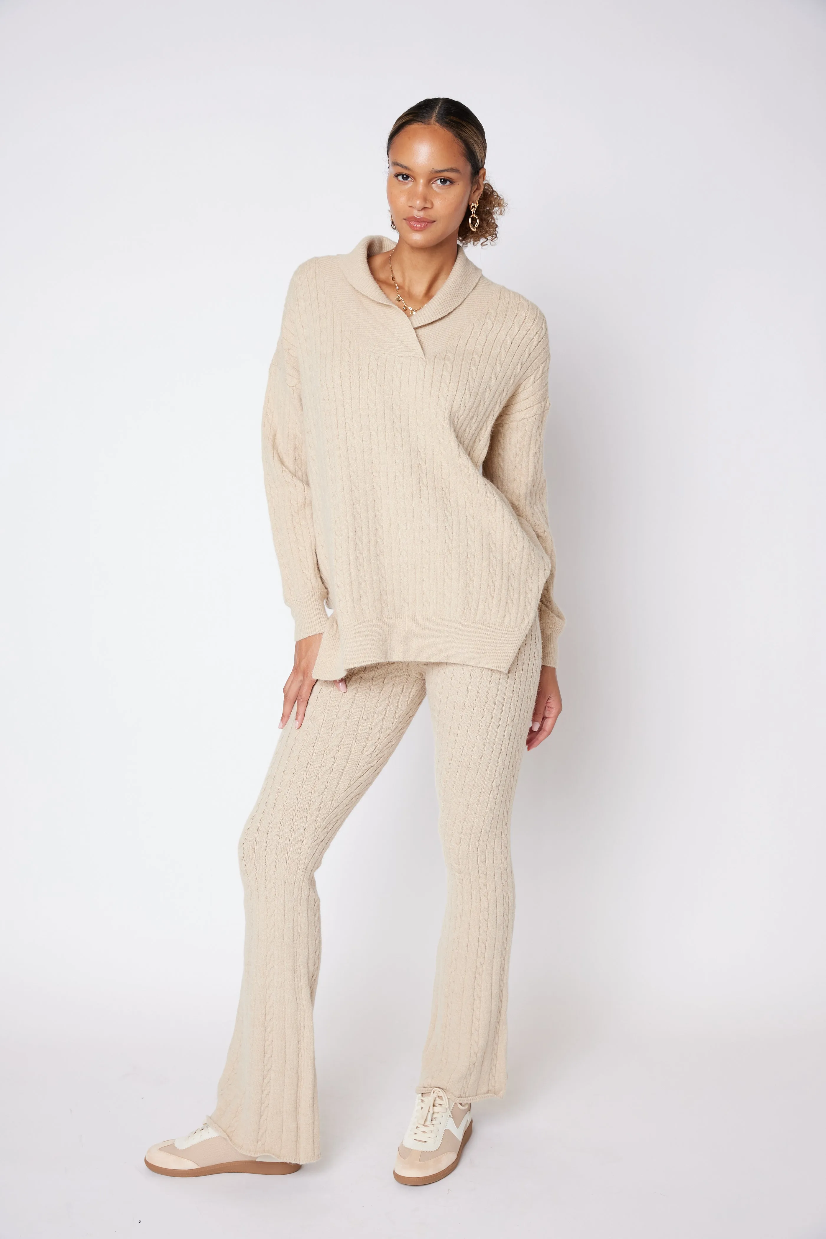 SALE - Belle Cable Knit Pants