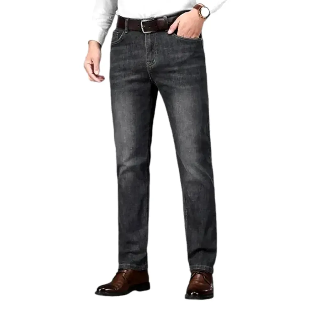 Sanded and slim men's jeans