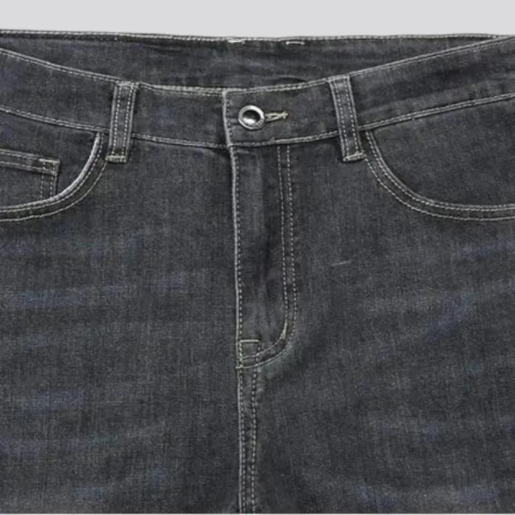 Sanded and slim men's jeans