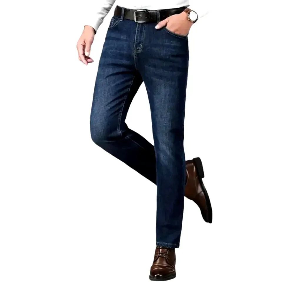 Sanded and slim men's jeans