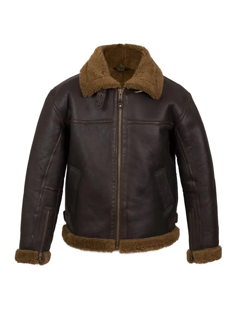 Shearling Dark Brown Genuine Leather Jacket