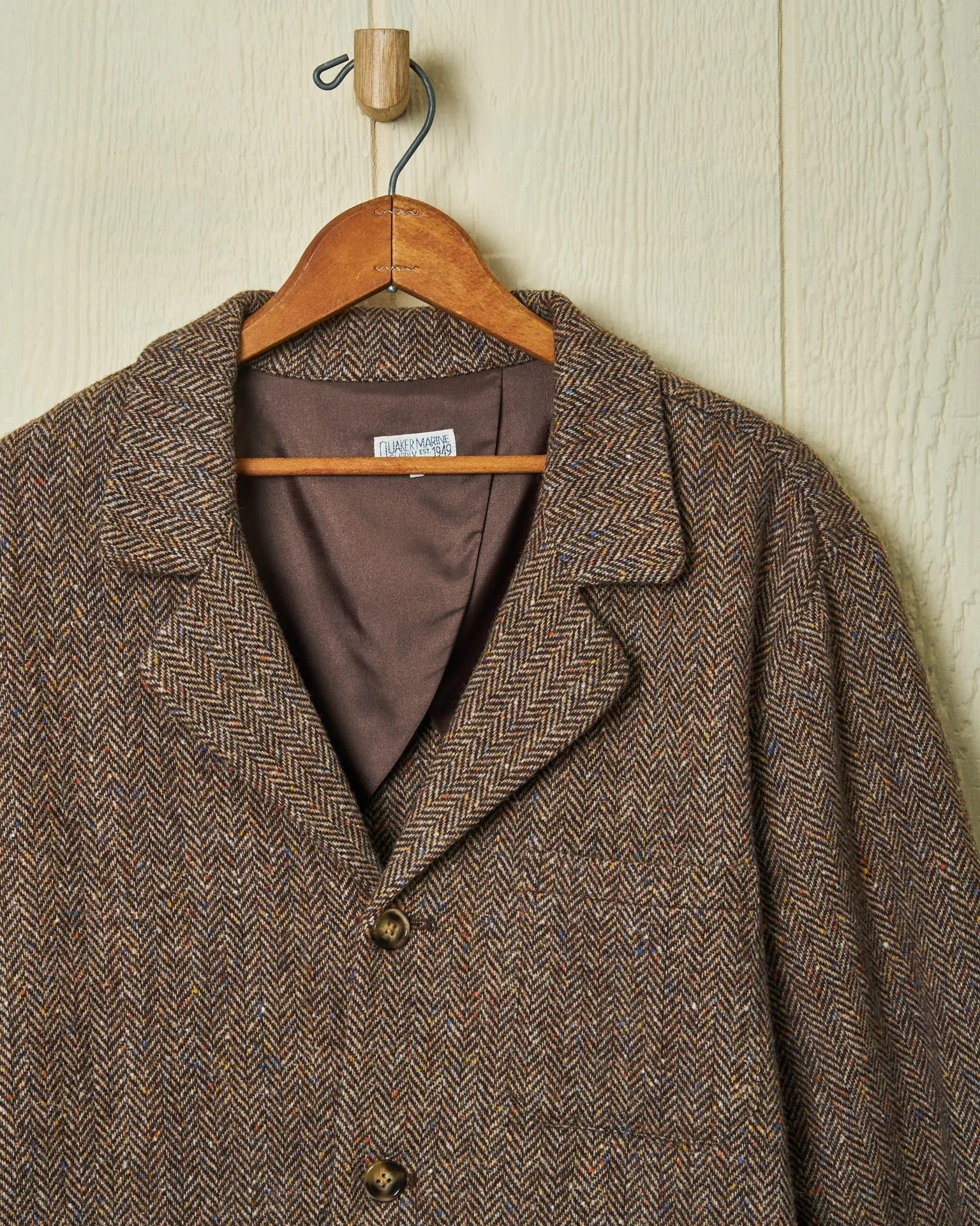 Shetland Wool Loafer Jacket in Donegal Herringbone