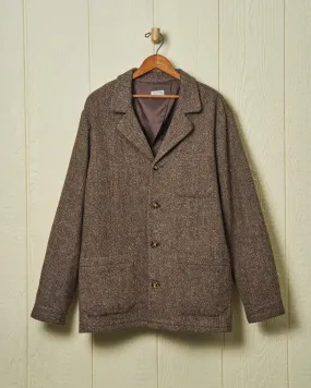 Shetland Wool Loafer Jacket in Donegal Herringbone