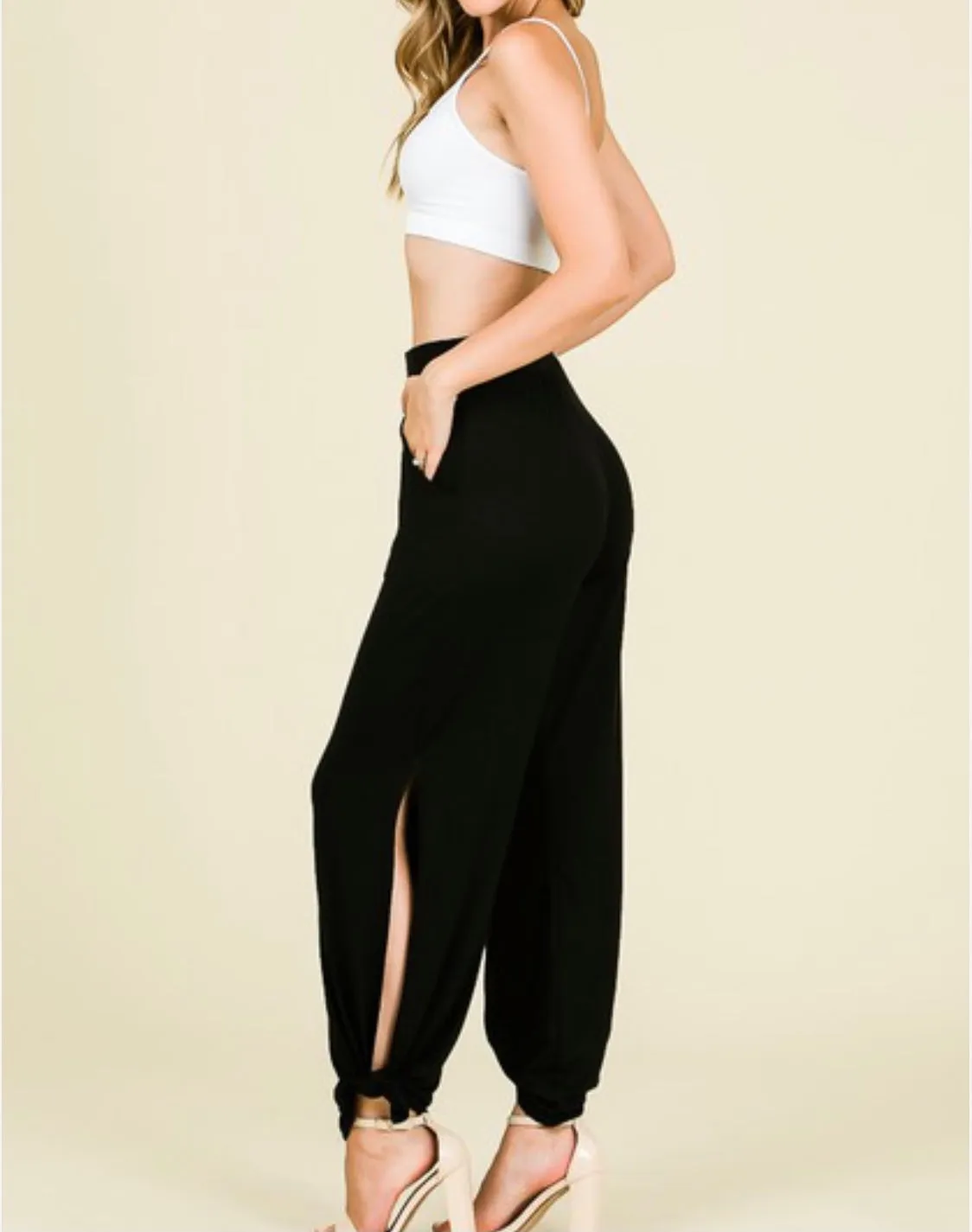 Side split pants