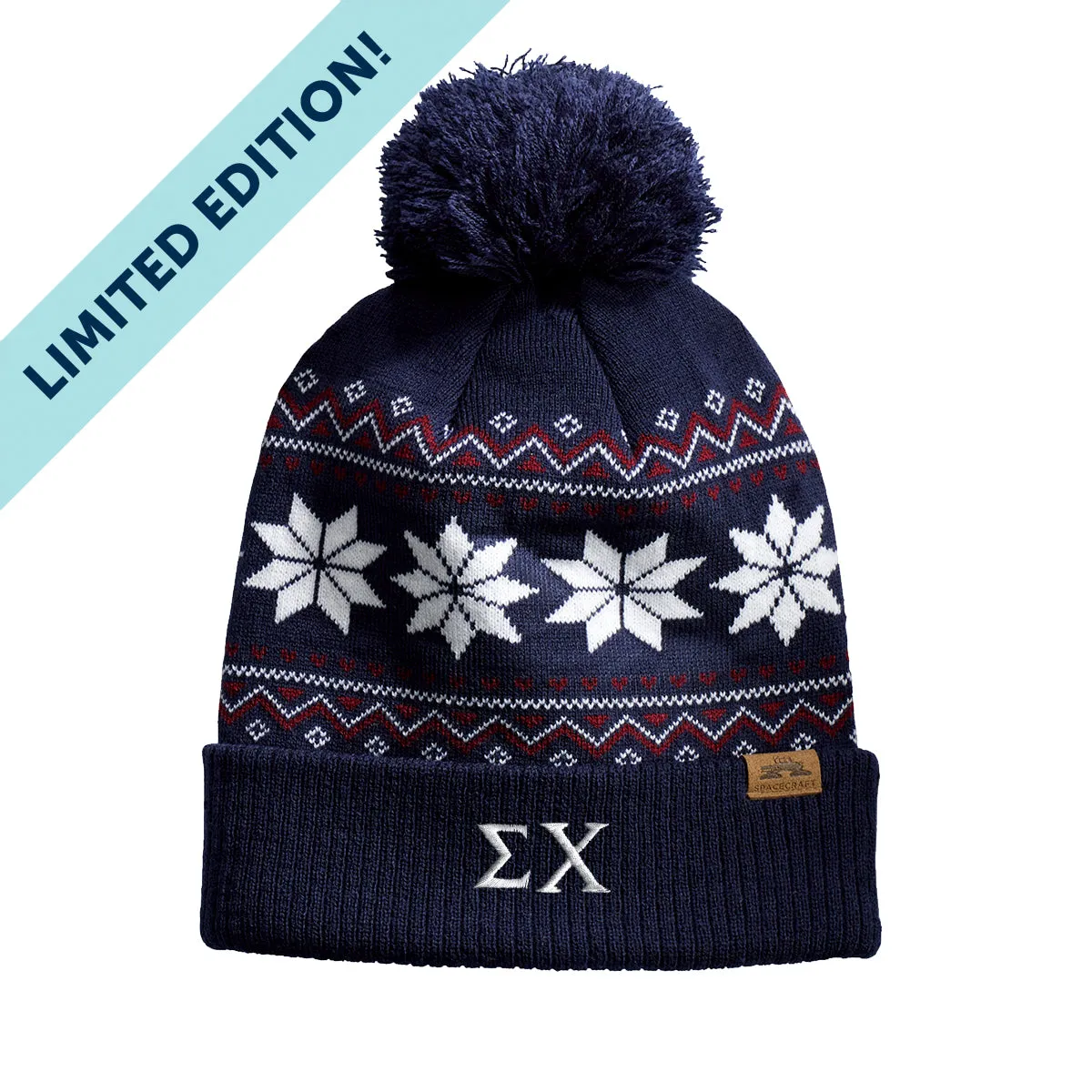 Sigma Chi Knitted Pom Beanie