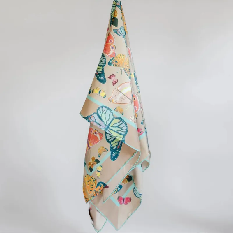 Sister The Brand | Butterflies Silk Twill Square Scarf