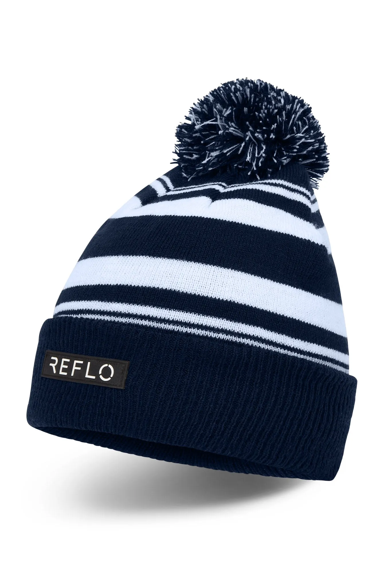 Snowdon Beanie Striped Navy/White