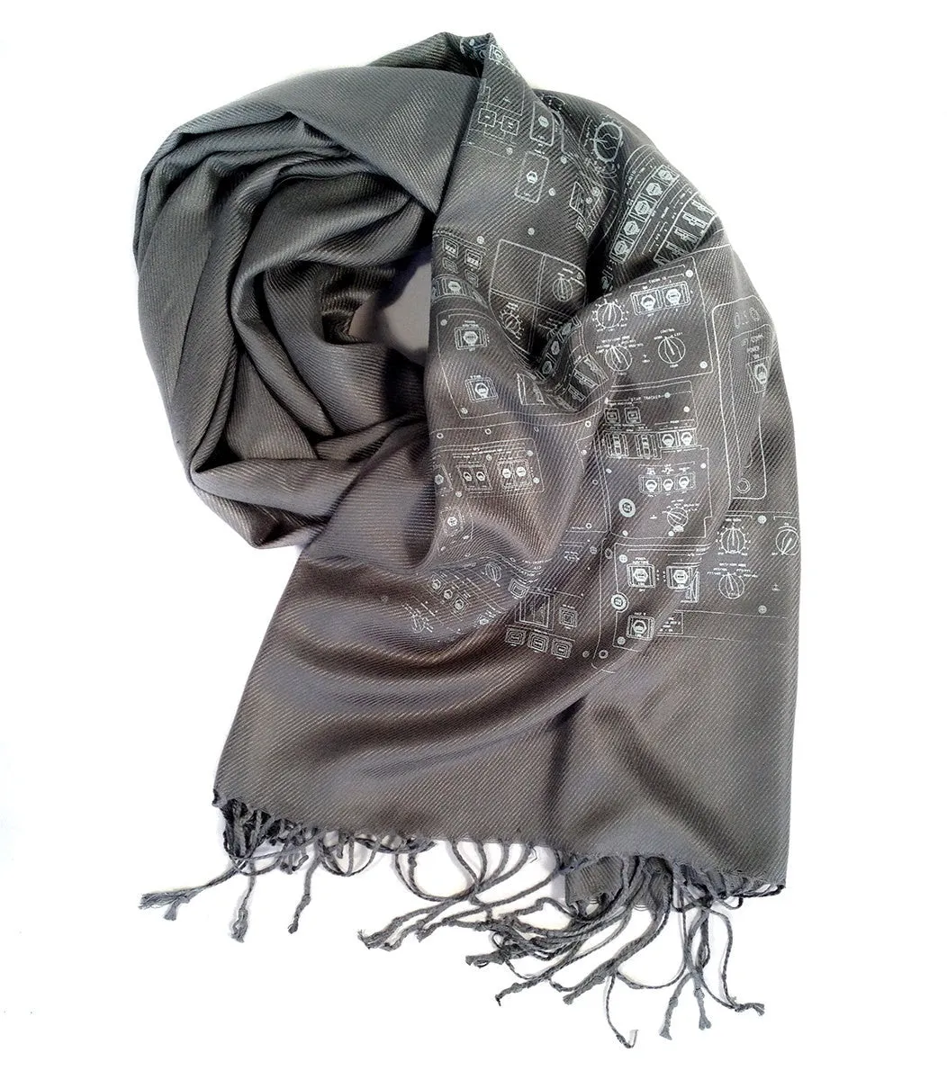 Space Shuttle Controls Pashmina Scarf.