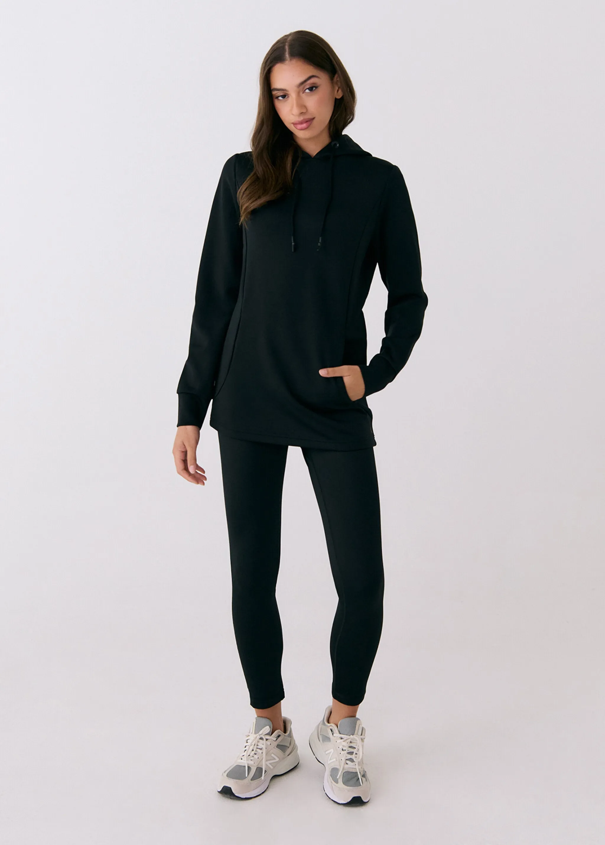 Spacer Long Sleeve Tunic Hoodie