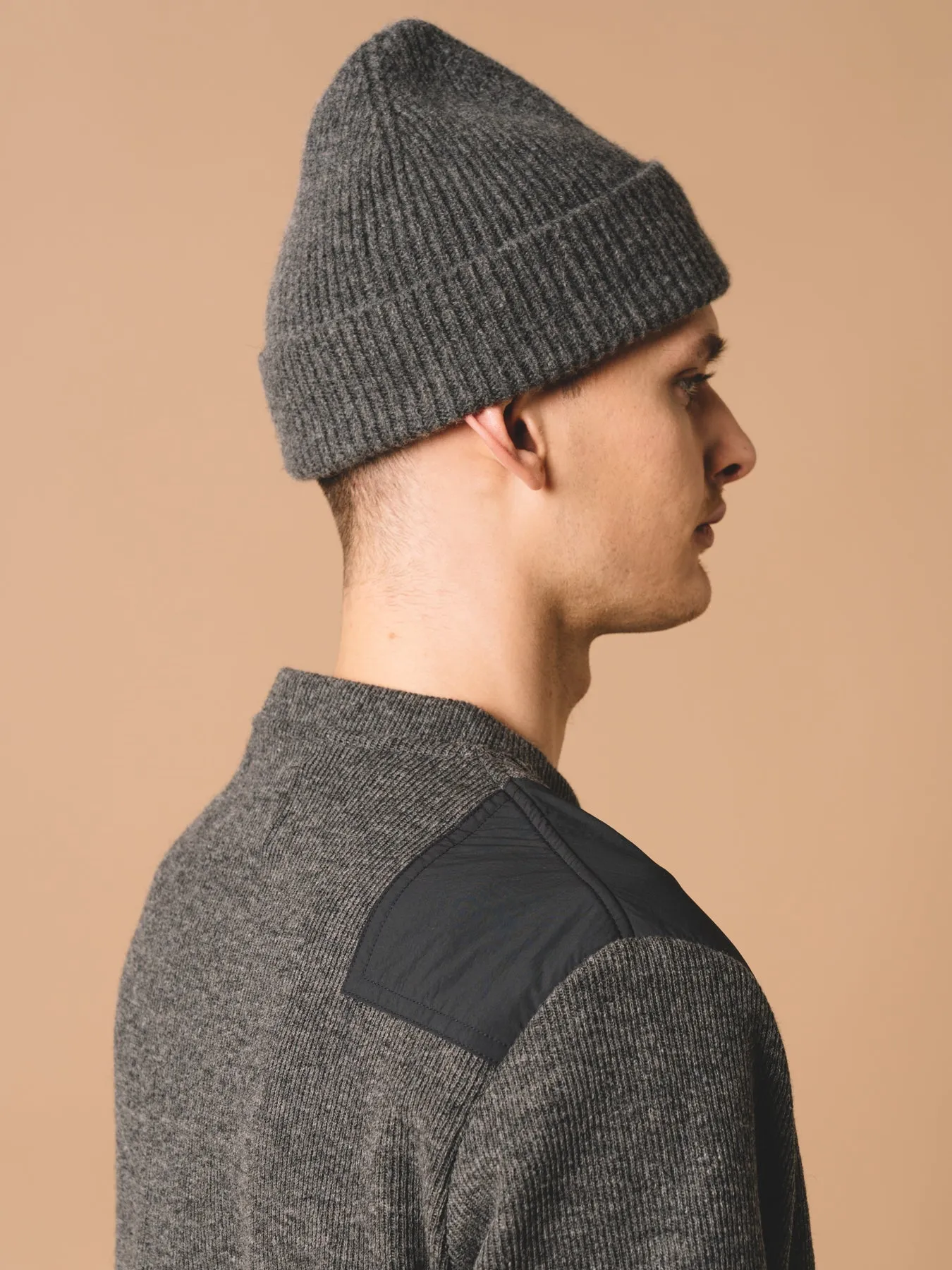 Spey Beanie in Charcoal Lambswool