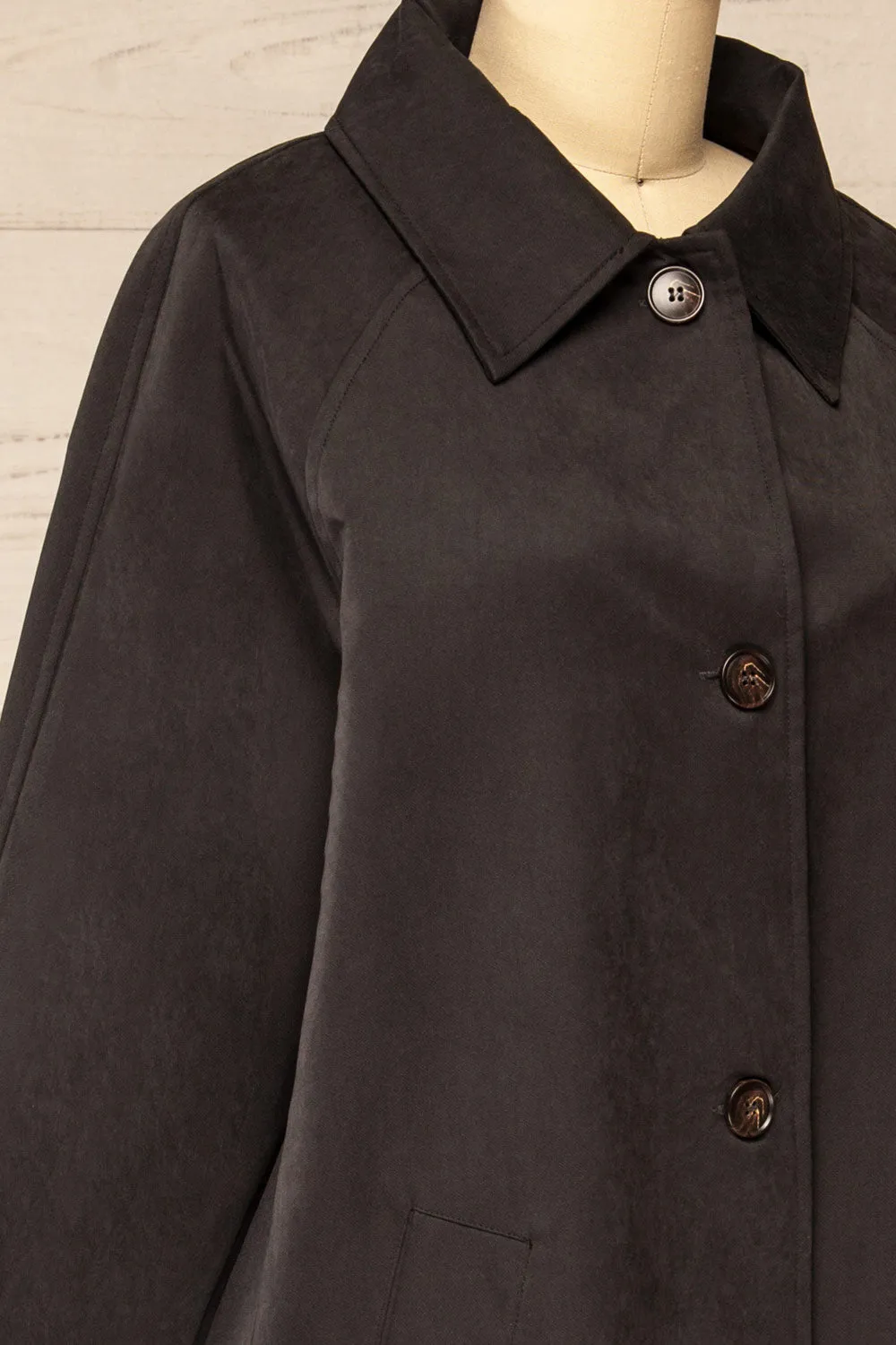 Starkville | Faded Black Trench Coat