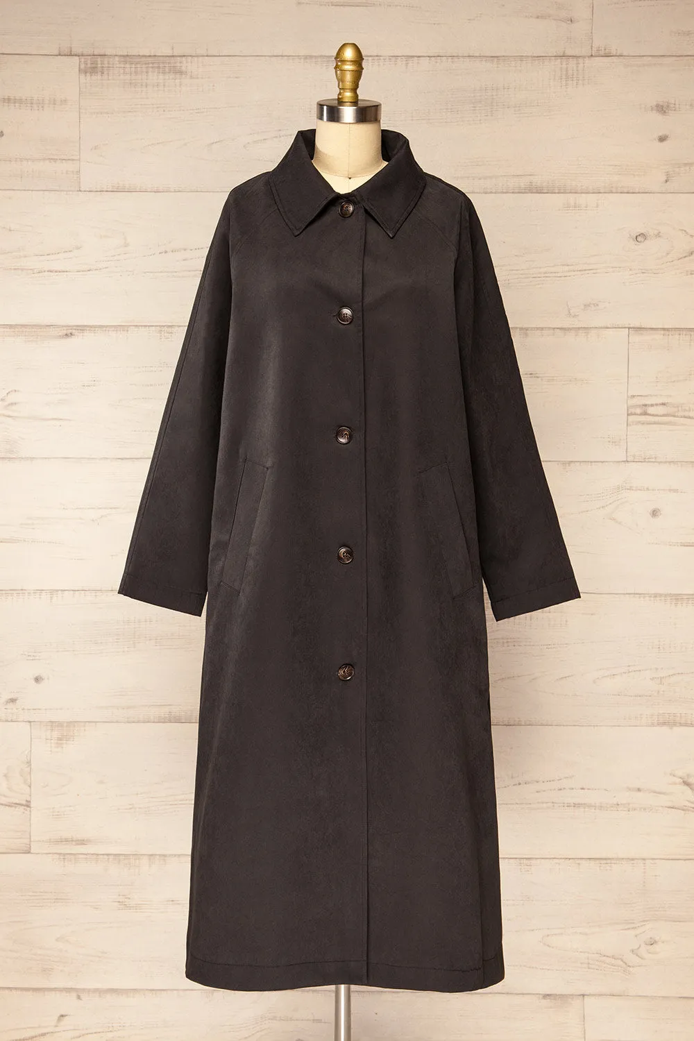 Starkville | Faded Black Trench Coat