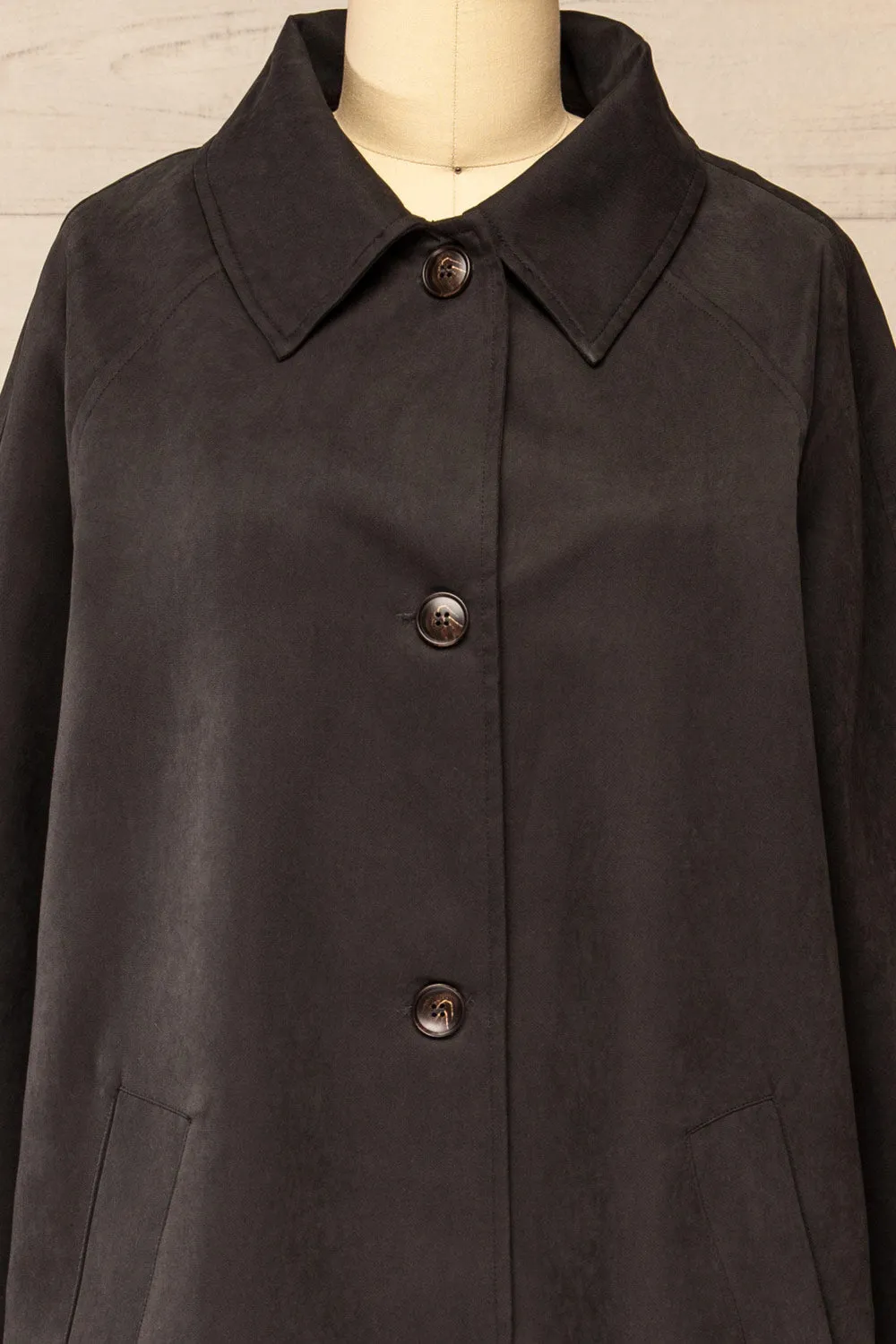 Starkville | Faded Black Trench Coat