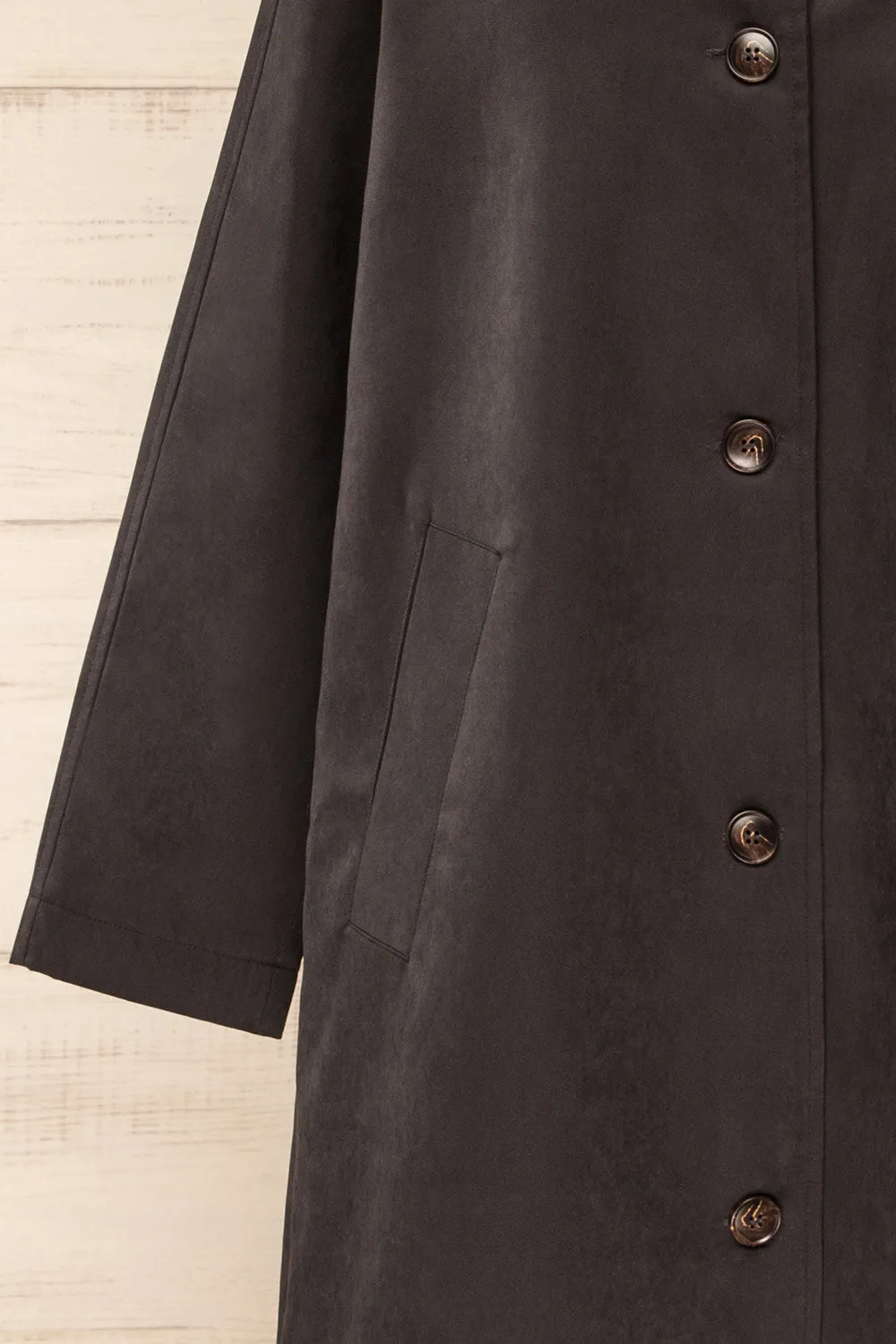 Starkville | Faded Black Trench Coat