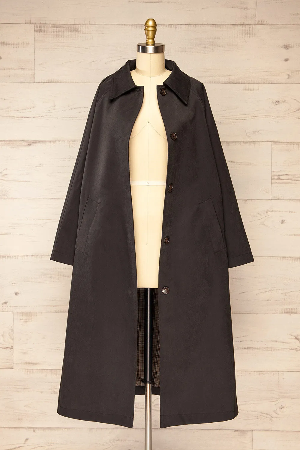 Starkville | Faded Black Trench Coat