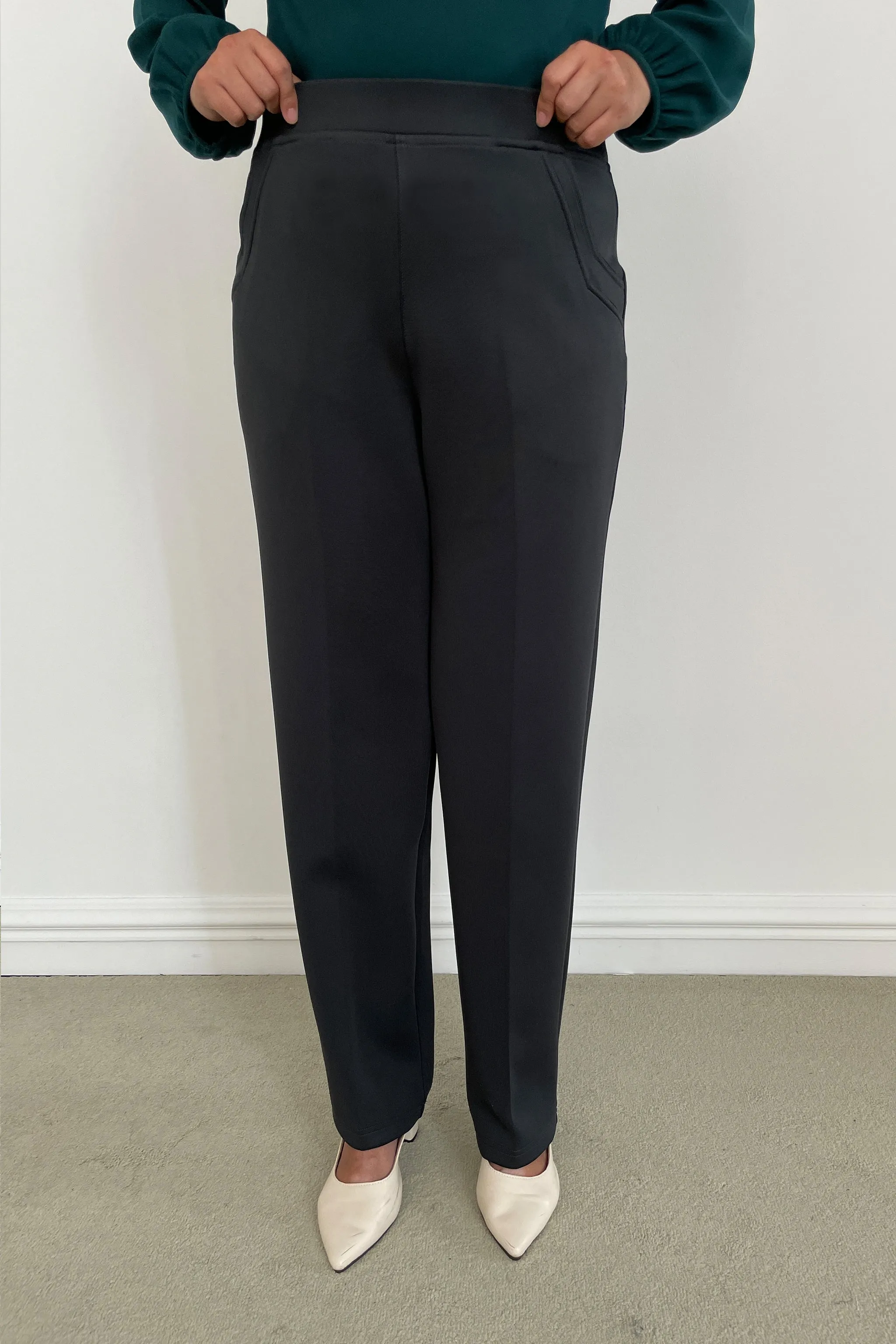 Stretchable Office Pants without Zipper - Grey